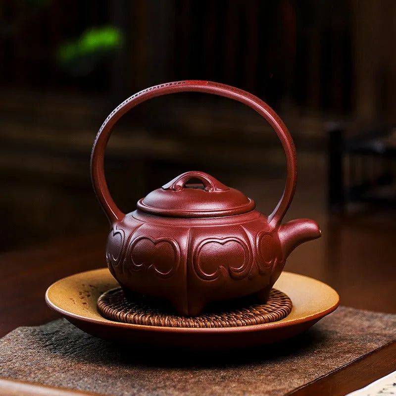 Full Handmade Yixing Zisha Teapot [Ruyi Tiliang] (Zi Ni - 380ml) - YIQIN TEA HOUSE | yiqinteahouse.com | >300ml, full handmade zisha teapot, new arrival, teapot, teaware