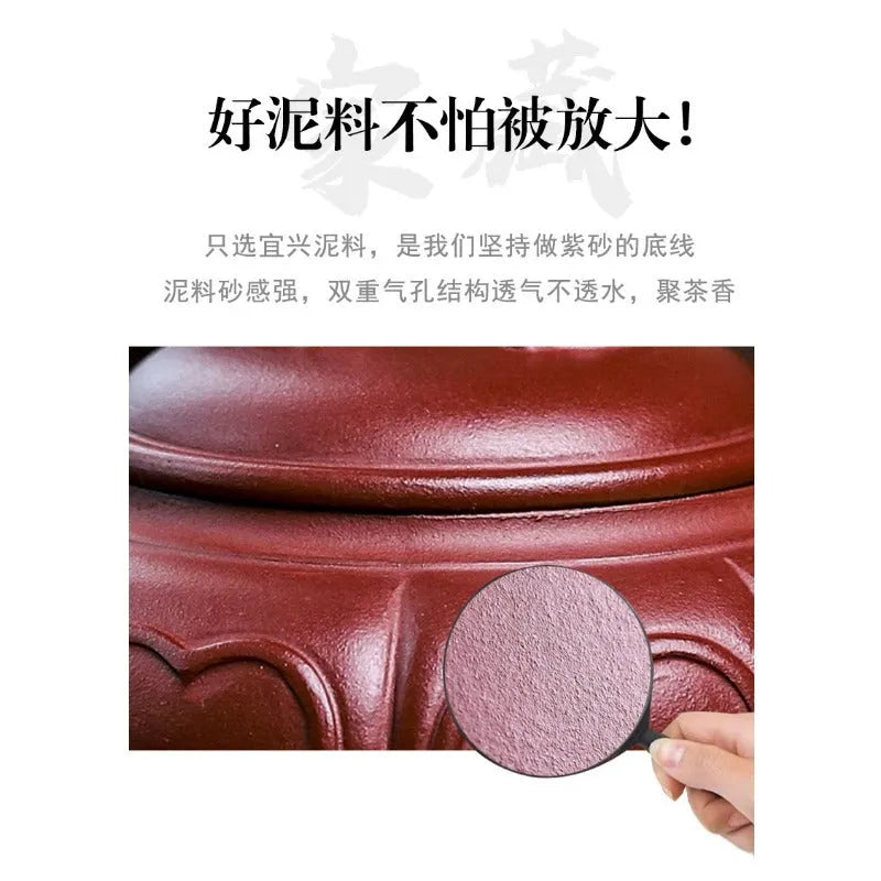 Full Handmade Yixing Zisha Teapot [Ruyi Tiliang] (Zi Ni - 380ml) - YIQIN TEA HOUSE | yiqinteahouse.com | >300ml, full handmade zisha teapot, new arrival, teapot, teaware