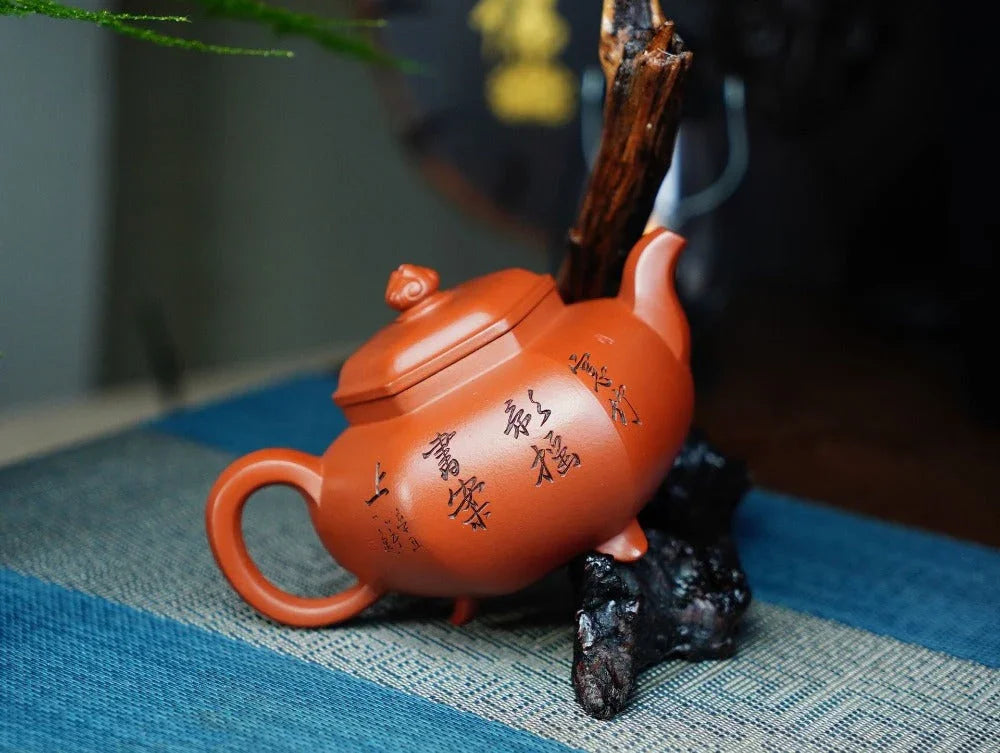 Full Handmade Yixing Zisha Teapot [San Fen Tian Xia Pot] (Zhu Ni - 280ml) - YIQIN TEA HOUSE | yiqinteahouse.com | 200-300ml, full handmade zisha teapot, teapot, teaware
