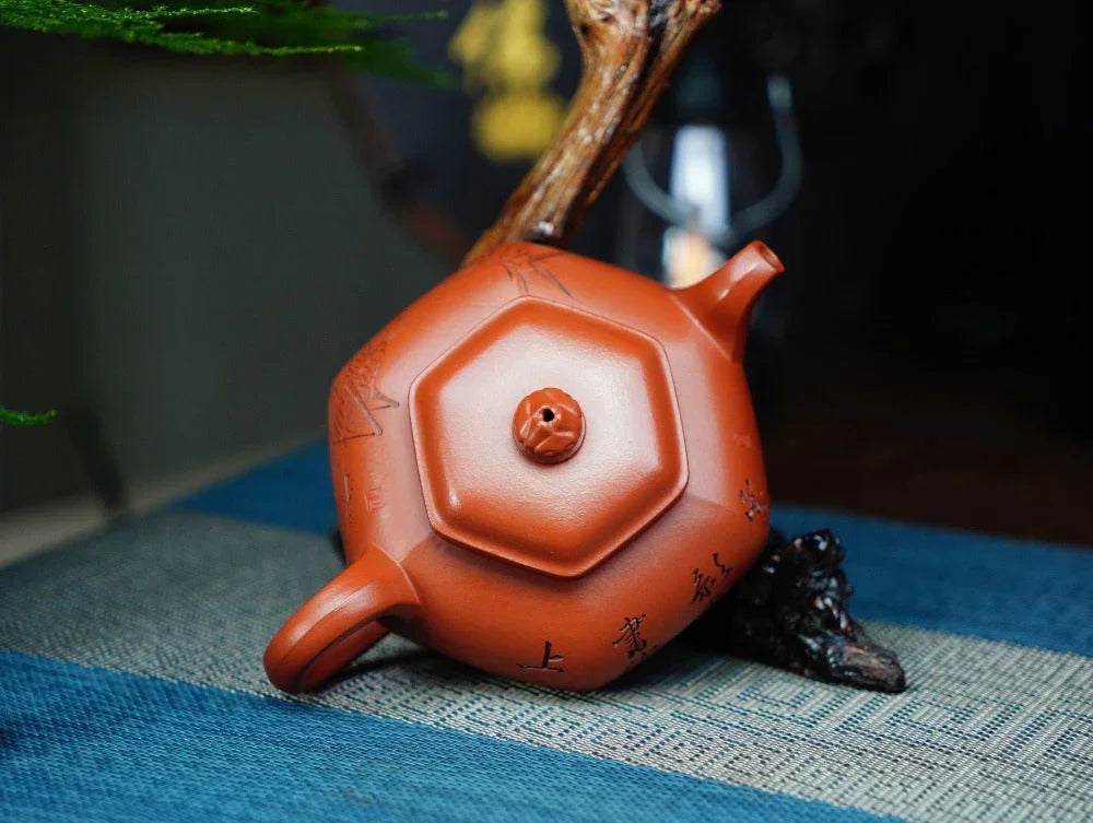Full Handmade Yixing Zisha Teapot [San Fen Tian Xia Pot] (Zhu Ni - 280ml) - YIQIN TEA HOUSE | yiqinteahouse.com | 200-300ml, full handmade zisha teapot, teapot, teaware