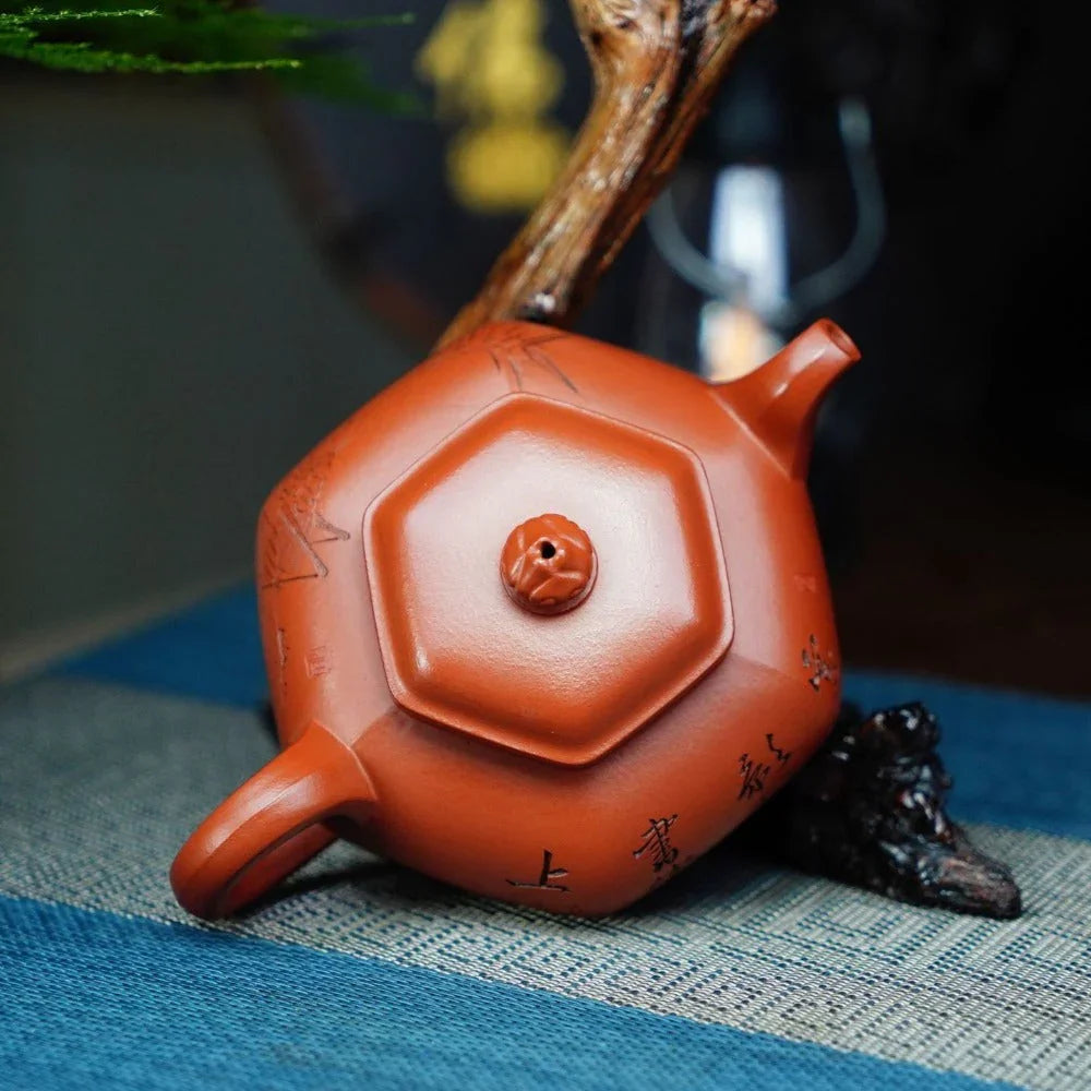 Full Handmade Yixing Zisha Teapot [San Fen Tian Xia Pot] (Zhu Ni - 280ml) - YIQIN TEA HOUSE | yiqinteahouse.com | 200-300ml, full handmade zisha teapot, teapot, teaware