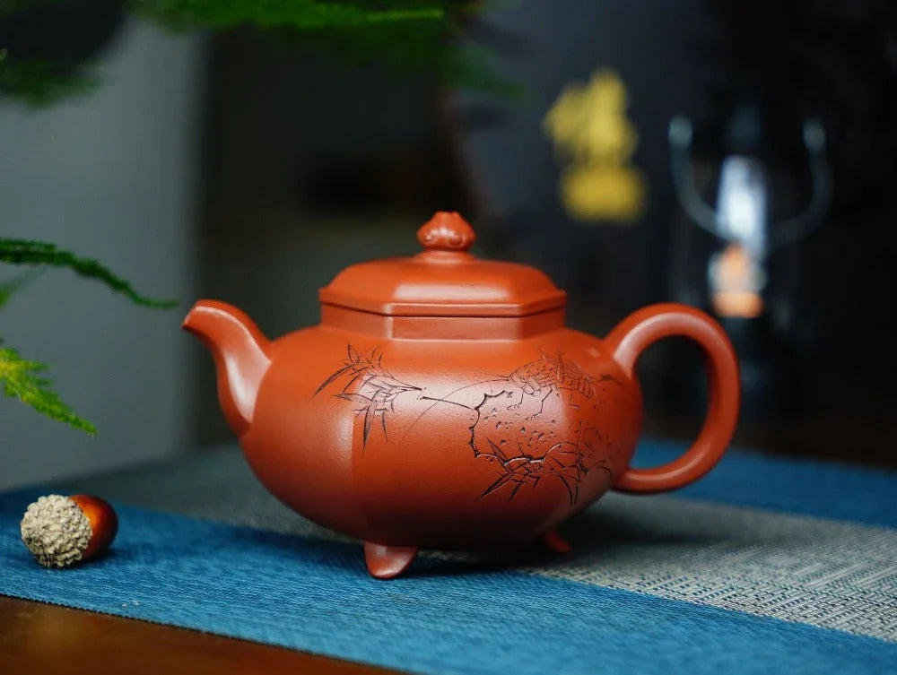 Full Handmade Yixing Zisha Teapot [San Fen Tian Xia Pot] (Zhu Ni - 280ml) - YIQIN TEA HOUSE | yiqinteahouse.com | 200-300ml, full handmade zisha teapot, teapot, teaware