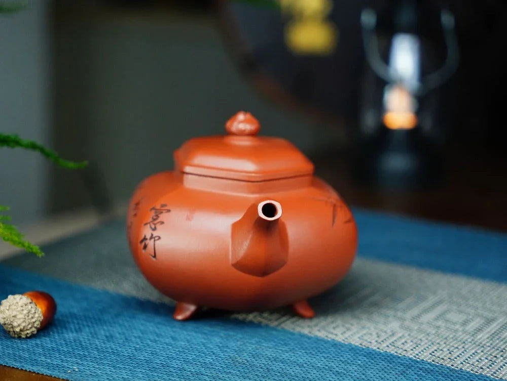 Full Handmade Yixing Zisha Teapot [San Fen Tian Xia Pot] (Zhu Ni - 280ml) - YIQIN TEA HOUSE | yiqinteahouse.com | 200-300ml, full handmade zisha teapot, teapot, teaware