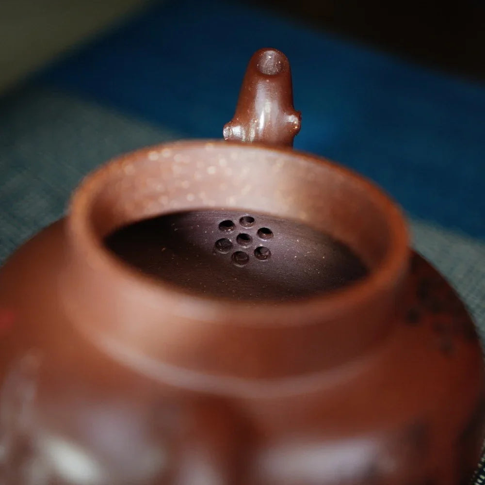 Full Handmade Yixing Zisha Teapot [Sanzu Dingli Pot] (Di Cao Qing - 290ml) - YIQIN TEA HOUSE | yiqinteahouse.com | 200-300ml, full handmade zisha teapot, teapot, teaware
