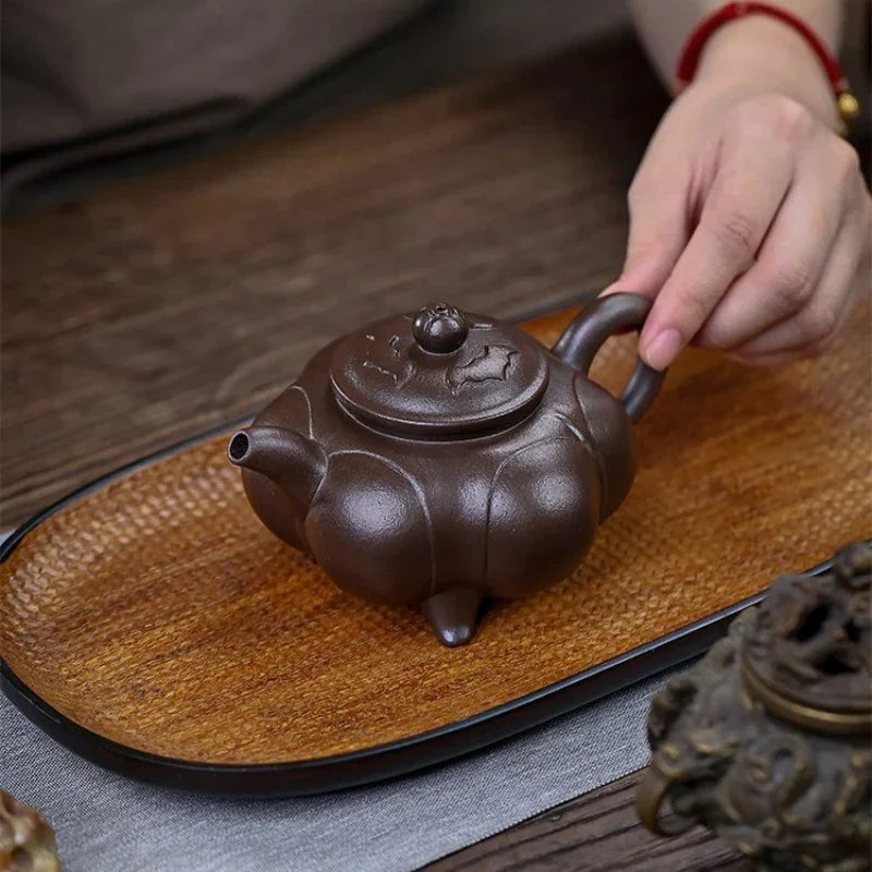 Teko Zisha Yixing Buatan Tangan Sepenuhnya [Sanzu Ruyi] (Baoshan Zi Ni - 300ml)