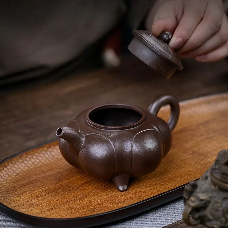Teko Zisha Yixing Buatan Tangan Sepenuhnya [Sanzu Ruyi] (Baoshan Zi Ni - 300ml)
