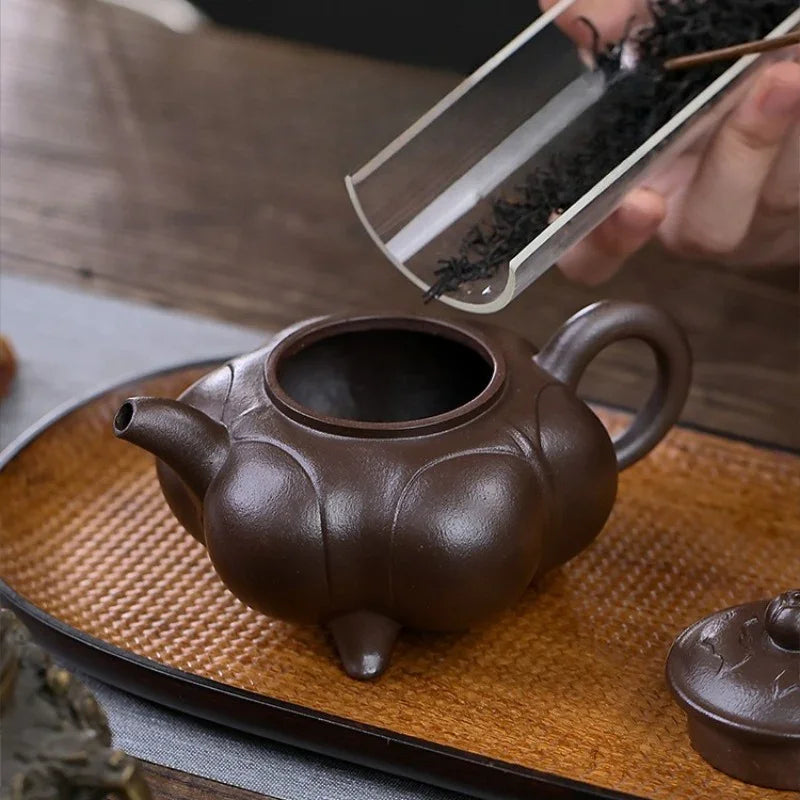 Teko Zisha Yixing Buatan Tangan Sepenuhnya [Sanzu Ruyi] (Baoshan Zi Ni - 300ml)