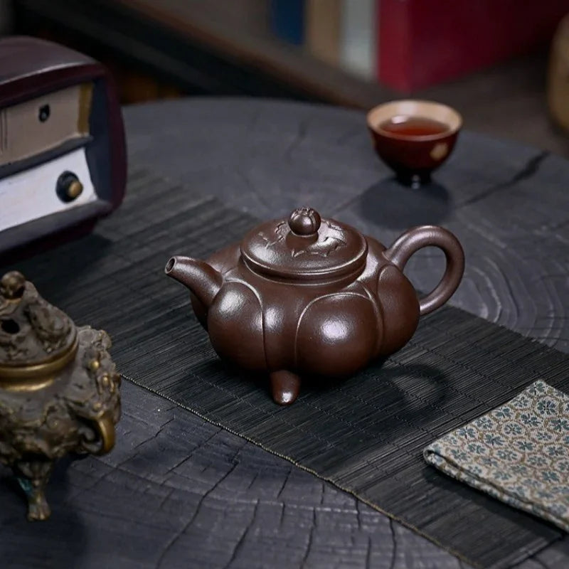 Teko Zisha Yixing Buatan Tangan Sepenuhnya [Sanzu Ruyi] (Baoshan Zi Ni - 300ml)