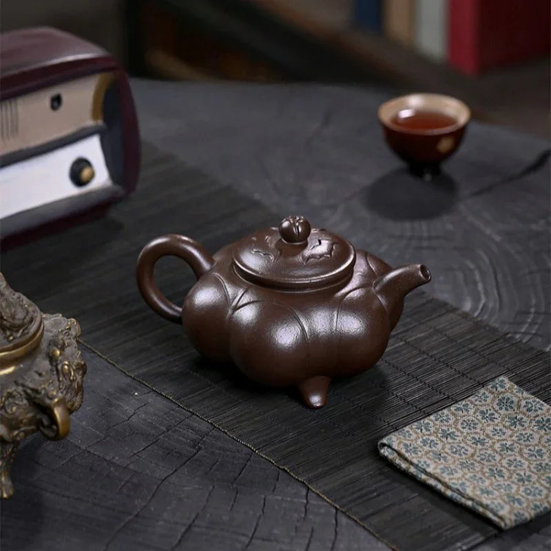 Teko Zisha Yixing Buatan Tangan Sepenuhnya [Sanzu Ruyi] (Baoshan Zi Ni - 300ml)