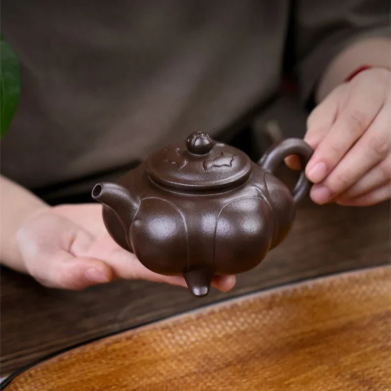 Teko Zisha Yixing Buatan Tangan Sepenuhnya [Sanzu Ruyi] (Baoshan Zi Ni - 300ml)