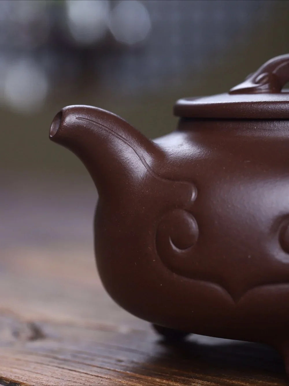 Teko Zisha Yixing Buatan Tangan Sepenuhnya [Sanzu Ruyi Pot] (Zi Ni - 400ml)