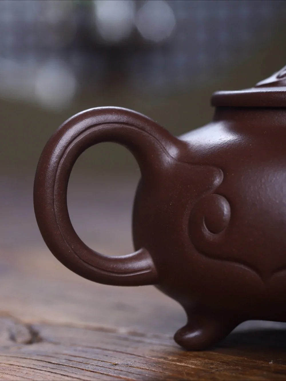 Teko Zisha Yixing Buatan Tangan Sepenuhnya [Sanzu Ruyi Pot] (Zi Ni - 400ml)