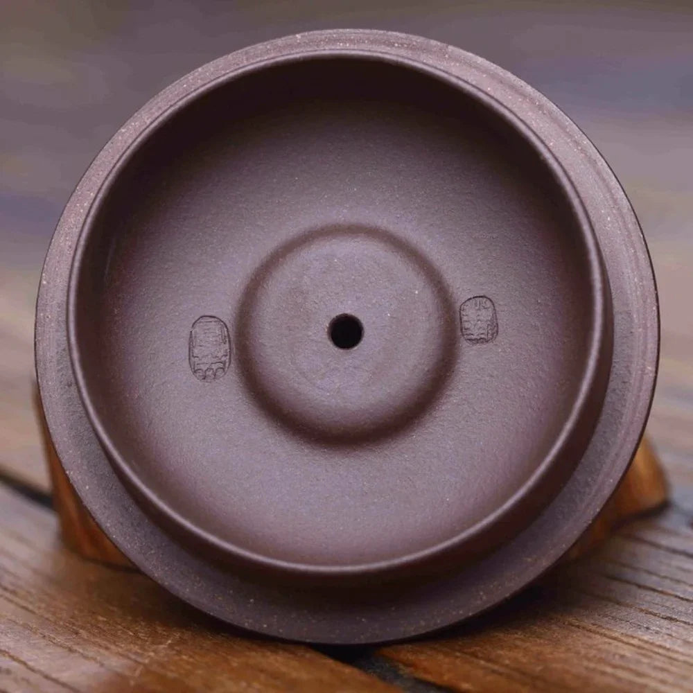 Teko Zisha Yixing Buatan Tangan Sepenuhnya [Sanzu Ruyi Pot] (Zi Ni - 400ml)