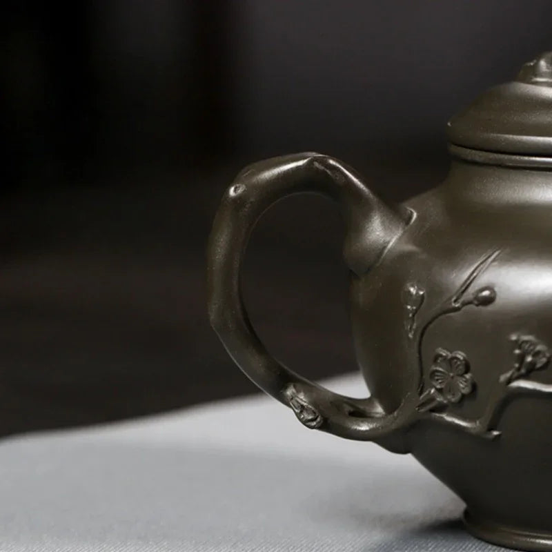 Full Handmade Yixing Zisha Teapot Set [Mei Bao Chun] (Feicui Qing Zi Ni - 320ml) - YIQIN TEA HOUSE | yiqinteahouse.com | >300ml, full handmade zisha teapot, teapot, teaware, teaware set