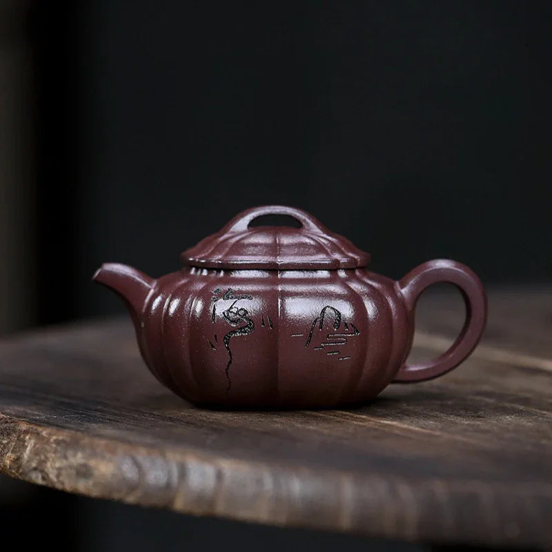 全手工宜兴紫砂茶壶[山海] (黄龙山紫泥- 150ml)