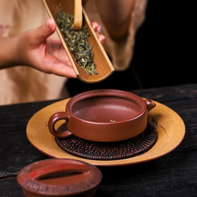 Full Handmade Yixing Zisha Teapot [Shang Shan Ruo Shui] (Di Cao Qing - 160ml) - YIQIN TEA HOUSE | yiqinteahouse.com | <200ml, full handmade zisha teapot, new arrival, teapot, teaware