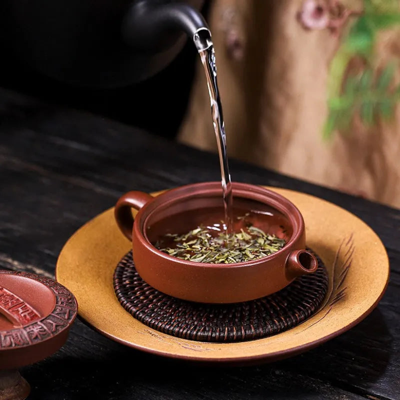 Full Handmade Yixing Zisha Teapot [Shang Shan Ruo Shui] (Di Cao Qing - 160ml) - YIQIN TEA HOUSE | yiqinteahouse.com | <200ml, full handmade zisha teapot, new arrival, teapot, teaware