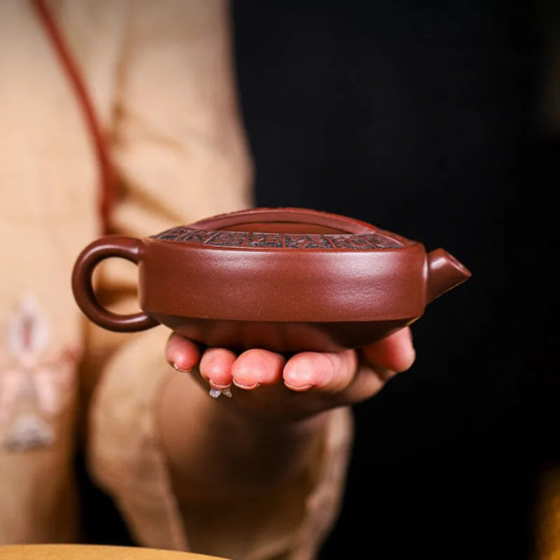 Full Handmade Yixing Zisha Teapot [Shang Shan Ruo Shui] (Di Cao Qing - 160ml) - YIQIN TEA HOUSE | yiqinteahouse.com | <200ml, full handmade zisha teapot, new arrival, teapot, teaware