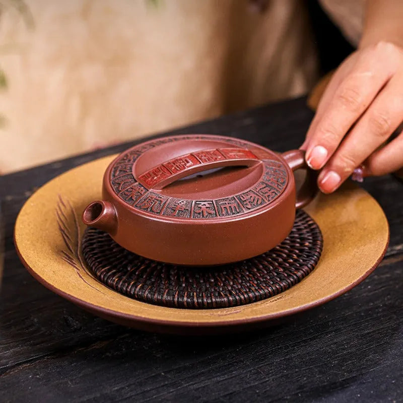 Full Handmade Yixing Zisha Teapot [Shang Shan Ruo Shui] (Di Cao Qing - 160ml) - YIQIN TEA HOUSE | yiqinteahouse.com | <200ml, full handmade zisha teapot, new arrival, teapot, teaware