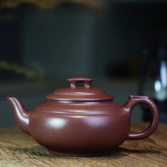 Teko Yixing Zisha Buatan Tangan Sepenuhnya [Shang Xin Qiao Pot] (Di Cao Qing - 260ml)