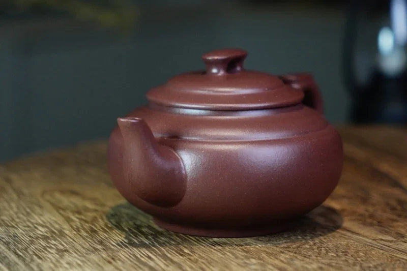 Teko Yixing Zisha Buatan Tangan Sepenuhnya [Shang Xin Qiao Pot] (Di Cao Qing - 260ml)