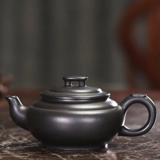 Teko Yixing Zisha Buatan Tangan Sepenuhnya [Shang Xin Qiao Pot] (Hei Ni - 190ml)