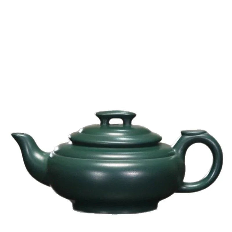 全手工宜兴紫砂茶壶 [上新桥壶] (民国绿泥 - 210ml)