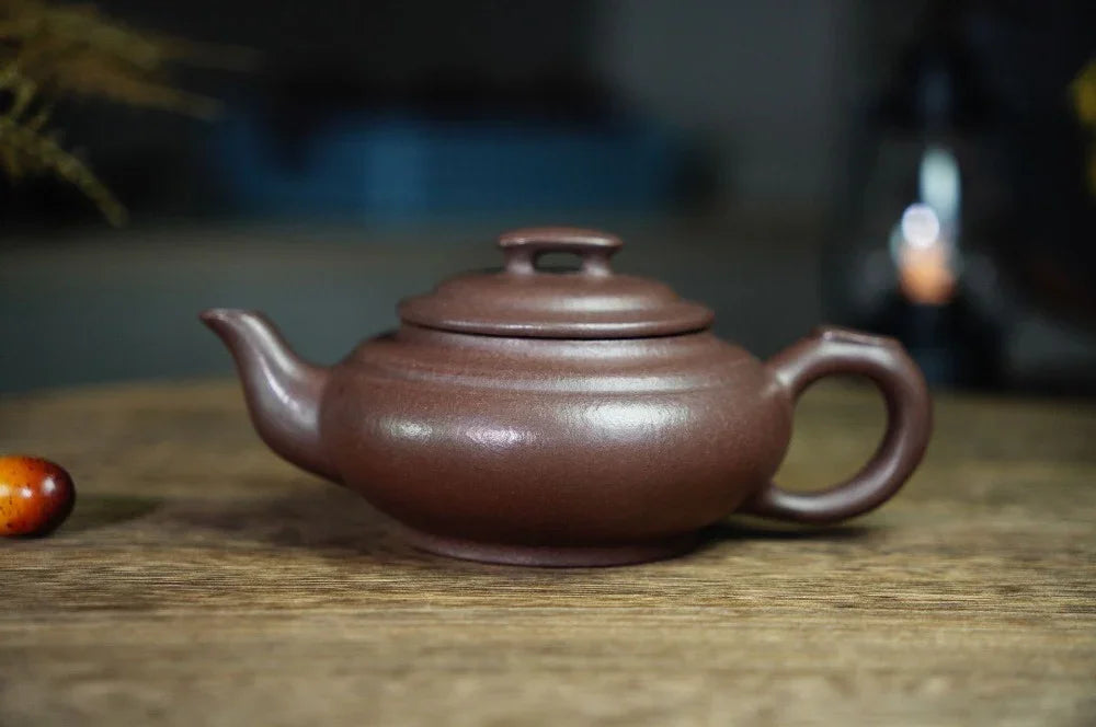 Full Handmade Yixing Zisha Teapot [Shang Xin Qiao Pot] (Zi Ni - 210ml) - YIQIN TEA HOUSE | yiqinteahouse.com | 200-300ml, full handmade zisha teapot, plain smooth, teapot, teaware