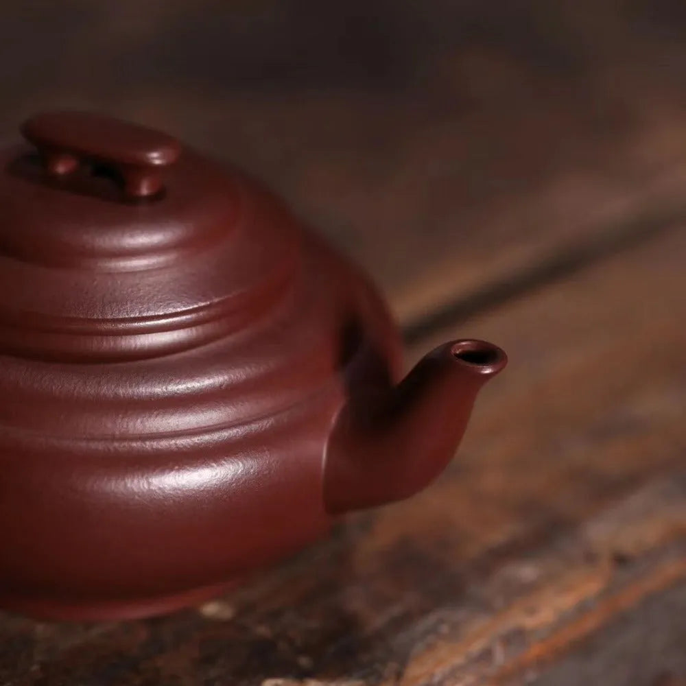 Full Handmade Yixing Zisha Teapot [Shang Xin Qiao Pot] (Zi Zhu Ni - 220ml) - YIQIN TEA HOUSE | yiqinteahouse.com | 200-300ml, full handmade zisha teapot, new arrival, plain smooth, teapot, teaware