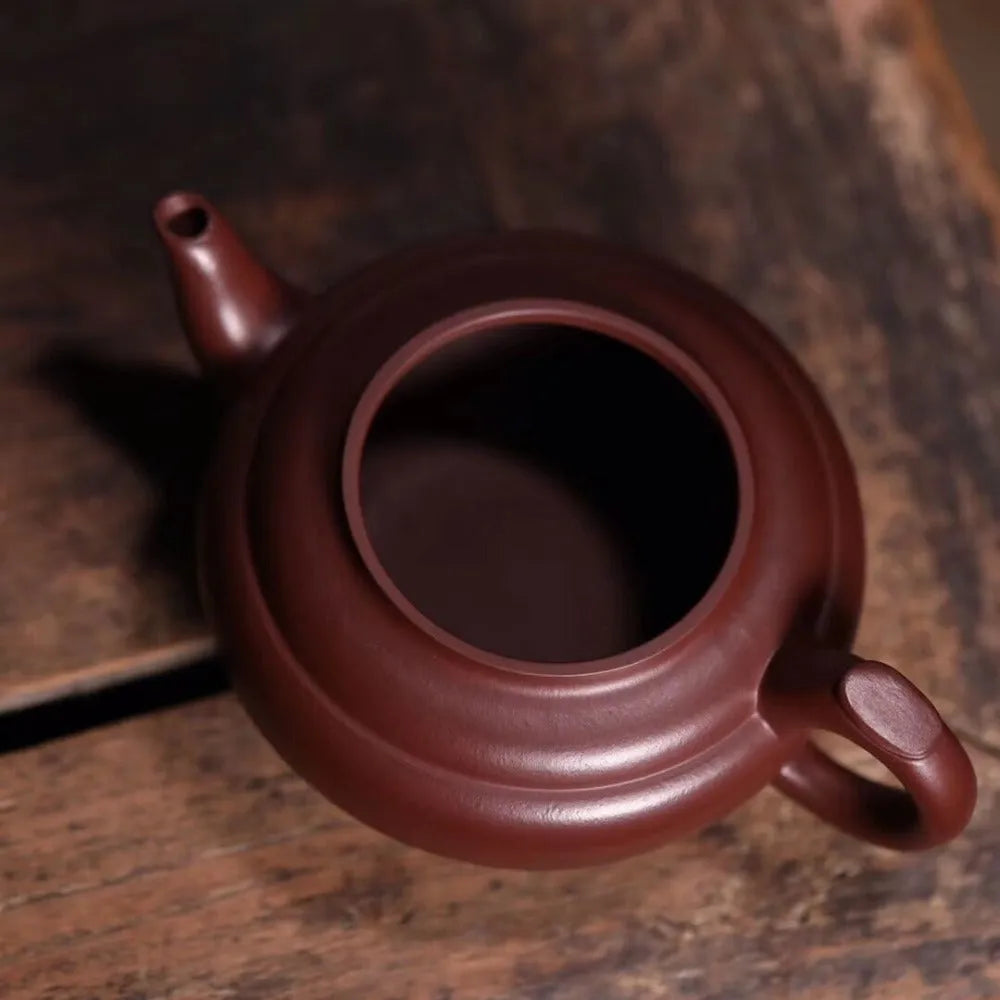 Full Handmade Yixing Zisha Teapot [Shang Xin Qiao Pot] (Zi Zhu Ni - 220ml) - YIQIN TEA HOUSE | yiqinteahouse.com | 200-300ml, full handmade zisha teapot, new arrival, plain smooth, teapot, teaware