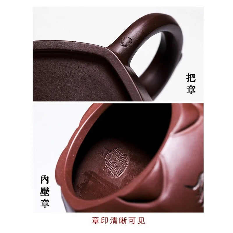 Full Handmade Yixing Zisha Teapot [Shanshui Qin Quan] (Lao Zi Ni - 420ml) - YIQIN TEA HOUSE | yiqinteahouse.com | >300ml, full handmade zisha teapot, new arrival, teapot, teaware