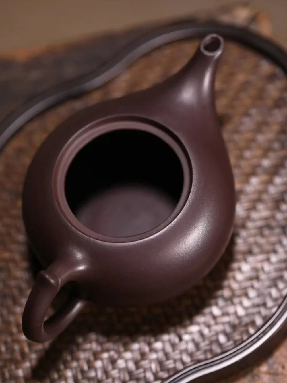 Teko Zisha Yixing Buatan Tangan Sepenuhnya [Shen Deng Yandou Pot] (Zi Ni - 125/170ml)