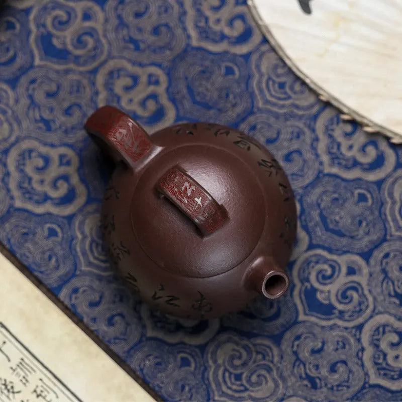 Full Handmade Yixing Zisha Teapot [Shen Yun Jiangnan] (Zi Ni - 130ml) - YIQIN TEA HOUSE | yiqinteahouse.com | <200ml, full handmade zisha teapot, new arrival, teapot, teaware