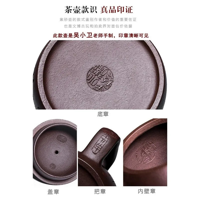 Full Handmade Yixing Zisha Teapot [Shen Yun Jiangnan] (Zi Ni - 130ml) - YIQIN TEA HOUSE | yiqinteahouse.com | <200ml, full handmade zisha teapot, new arrival, teapot, teaware