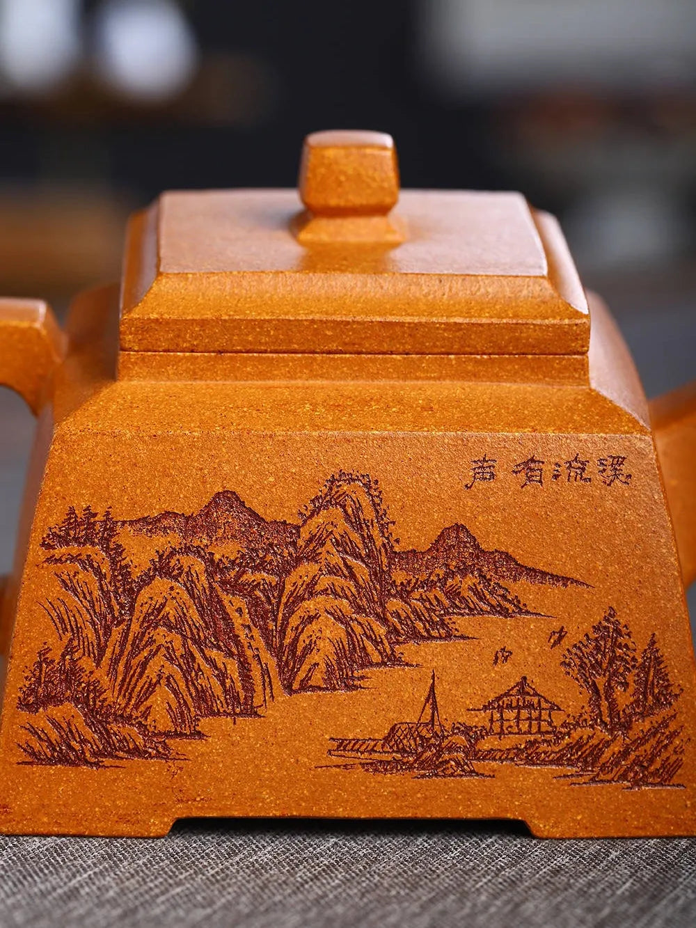 Full Handmade Yixing Zisha Teapot [Sheng Fang Pot] (Wucai Lao Duan Ni - 300ml) - YIQIN TEA HOUSE | yiqinteahouse.com | 200-300ml, full handmade zisha teapot, new arrival, teapot, teaware