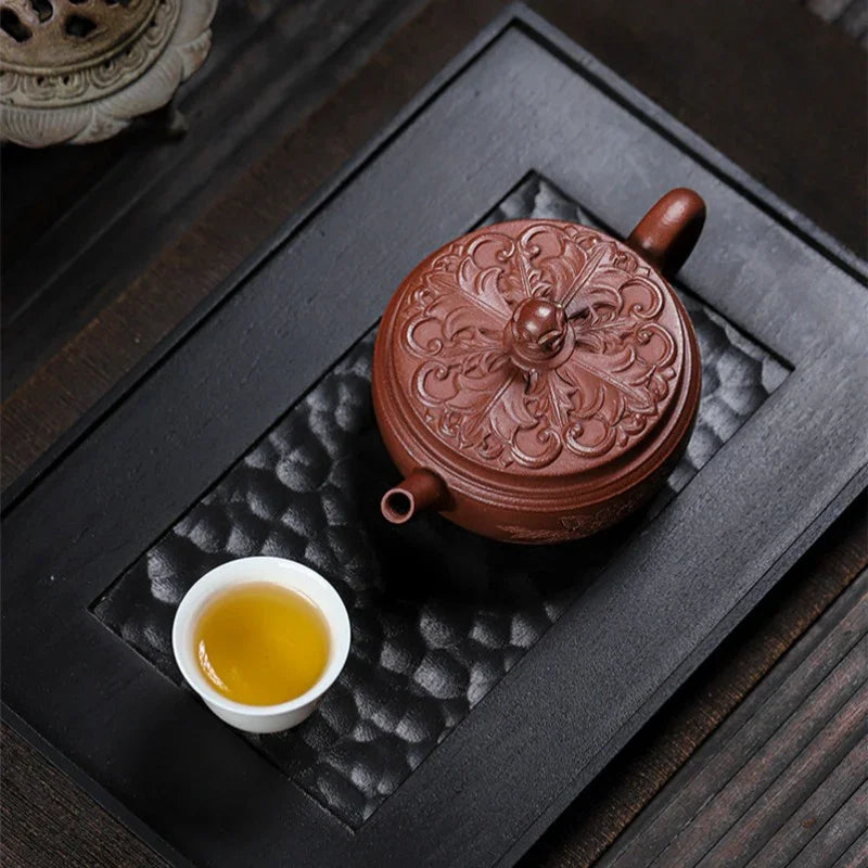 Teko Yixing Zisha Buatan Tangan Sepenuhnya [Shengshi Huakui] (Zi Ni - 240ml)
