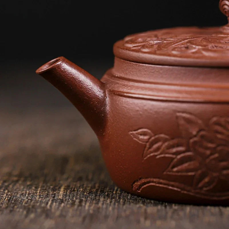Teko Yixing Zisha Buatan Tangan Sepenuhnya [Shengshi Huakui] (Zi Ni - 240ml)