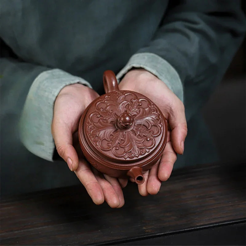 Teko Yixing Zisha Buatan Tangan Sepenuhnya [Shengshi Huakui] (Zi Ni - 240ml)