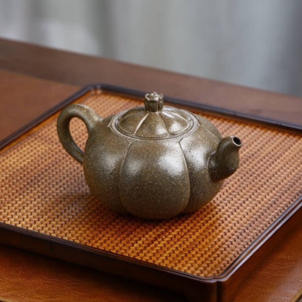 Full Handmade Yixing Zisha Teapot [Shengshi Lianhua Pot] (Qing Duan Ni - 320ml) - YIQIN TEA HOUSE | yiqinteahouse.com | >300ml, full handmade zisha teapot, new arrival, teapot, teaware