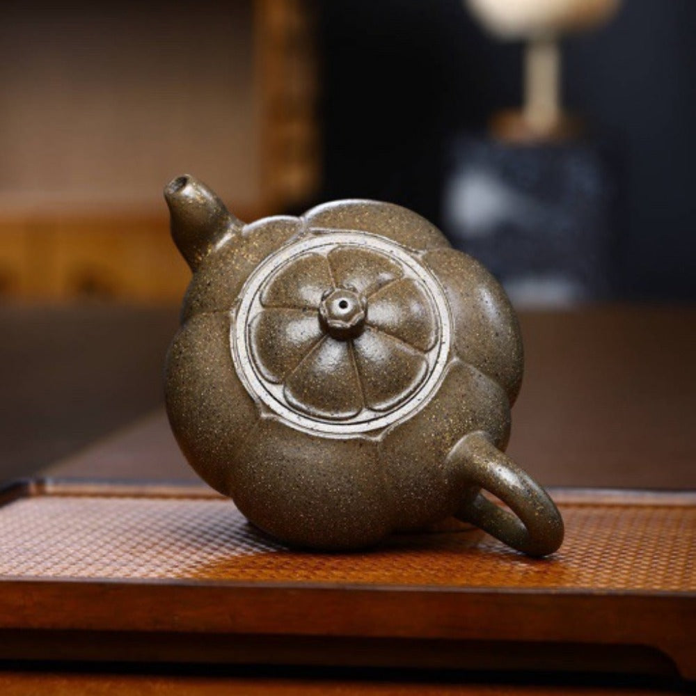 Full Handmade Yixing Zisha Teapot [Shengshi Lianhua Pot] (Qing Duan Ni - 320ml) - YIQIN TEA HOUSE | yiqinteahouse.com | >300ml, full handmade zisha teapot, new arrival, teapot, teaware