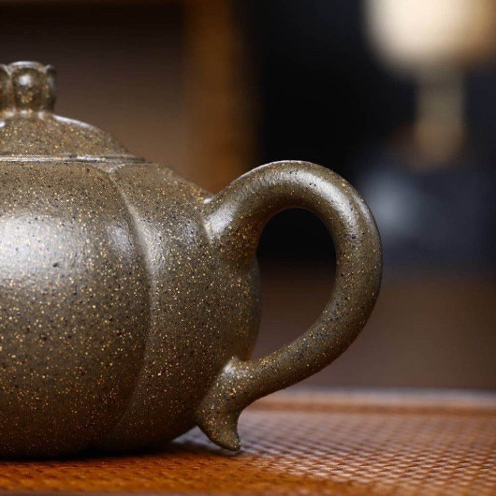 Full Handmade Yixing Zisha Teapot [Shengshi Lianhua Pot] (Qing Duan Ni - 320ml) - YIQIN TEA HOUSE | yiqinteahouse.com | >300ml, full handmade zisha teapot, new arrival, teapot, teaware