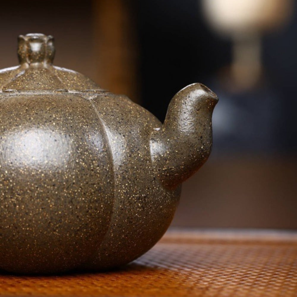 Full Handmade Yixing Zisha Teapot [Shengshi Lianhua Pot] (Qing Duan Ni - 320ml) - YIQIN TEA HOUSE | yiqinteahouse.com | >300ml, full handmade zisha teapot, new arrival, teapot, teaware