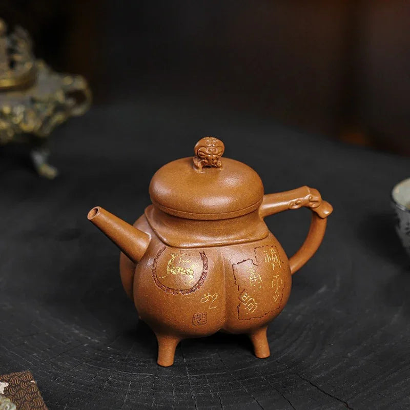 Teko Zisha Yixing Buatan Tangan Sepenuhnya [Shenzhou Fuding] (Jin Jiang Po Ni - 320ml)