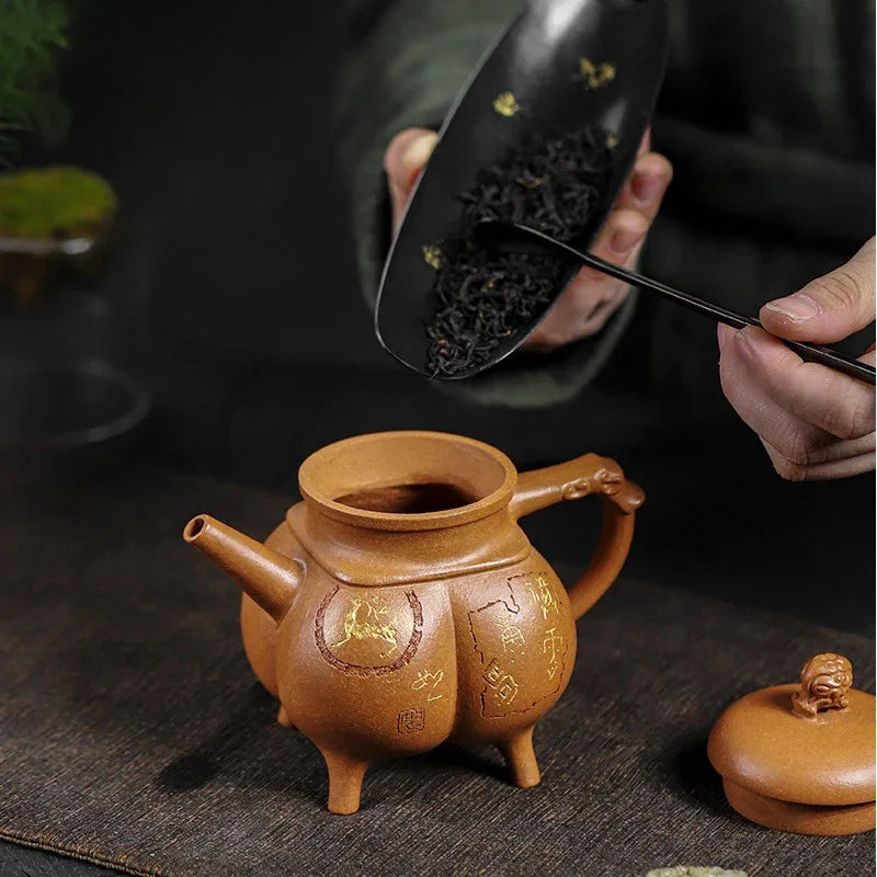 Teko Zisha Yixing Buatan Tangan Sepenuhnya [Shenzhou Fuding] (Jin Jiang Po Ni - 320ml)