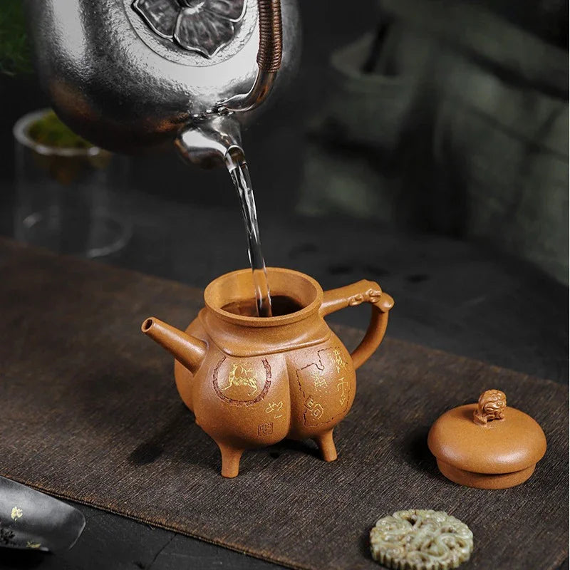 Teko Zisha Yixing Buatan Tangan Sepenuhnya [Shenzhou Fuding] (Jin Jiang Po Ni - 320ml)