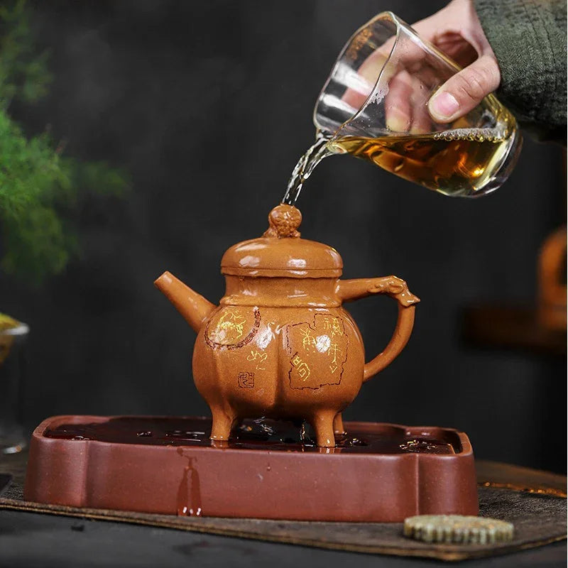 Teko Zisha Yixing Buatan Tangan Sepenuhnya [Shenzhou Fuding] (Jin Jiang Po Ni - 320ml)