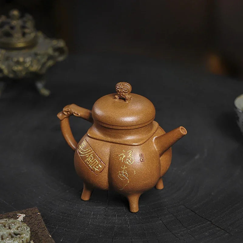 Teko Zisha Yixing Buatan Tangan Sepenuhnya [Shenzhou Fuding] (Jin Jiang Po Ni - 320ml)