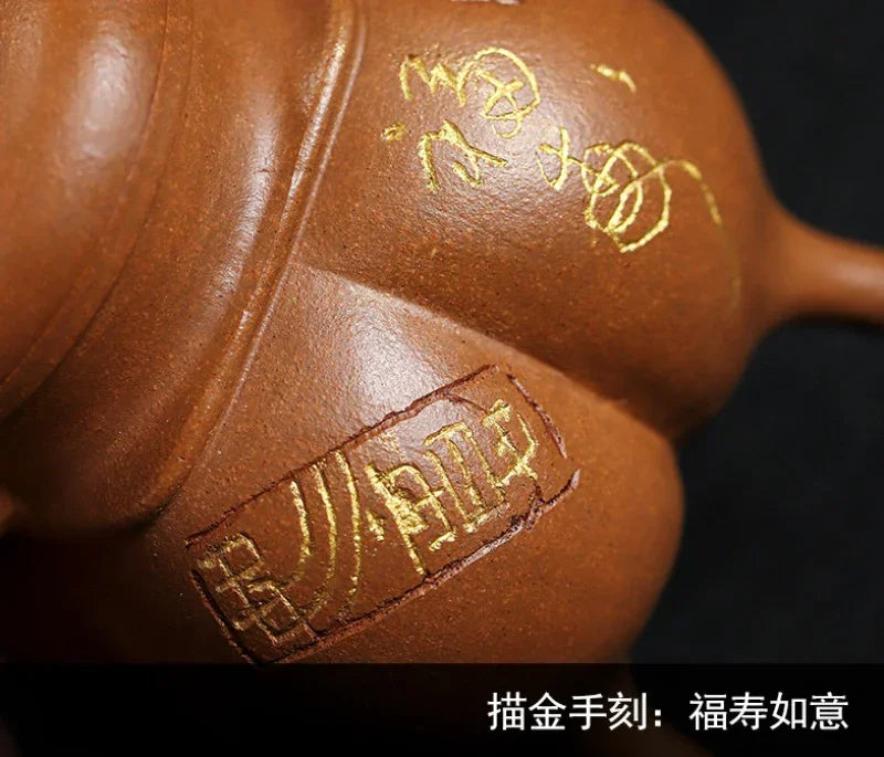 Teko Zisha Yixing Buatan Tangan Sepenuhnya [Shenzhou Fuding] (Jin Jiang Po Ni - 320ml)