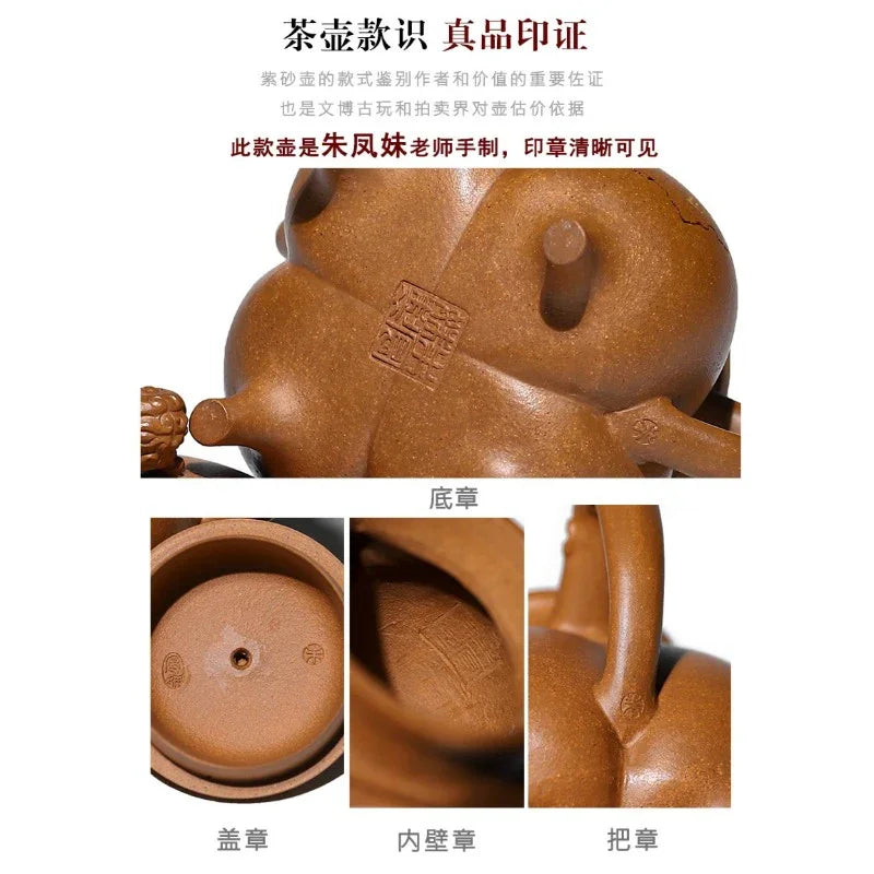 Teko Zisha Yixing Buatan Tangan Sepenuhnya [Shenzhou Fuding] (Jin Jiang Po Ni - 320ml)