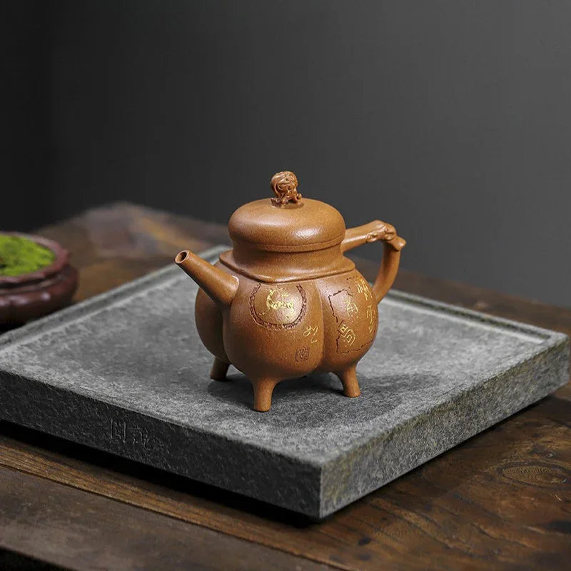Teko Zisha Yixing Buatan Tangan Sepenuhnya [Shenzhou Fuding] (Jin Jiang Po Ni - 320ml)